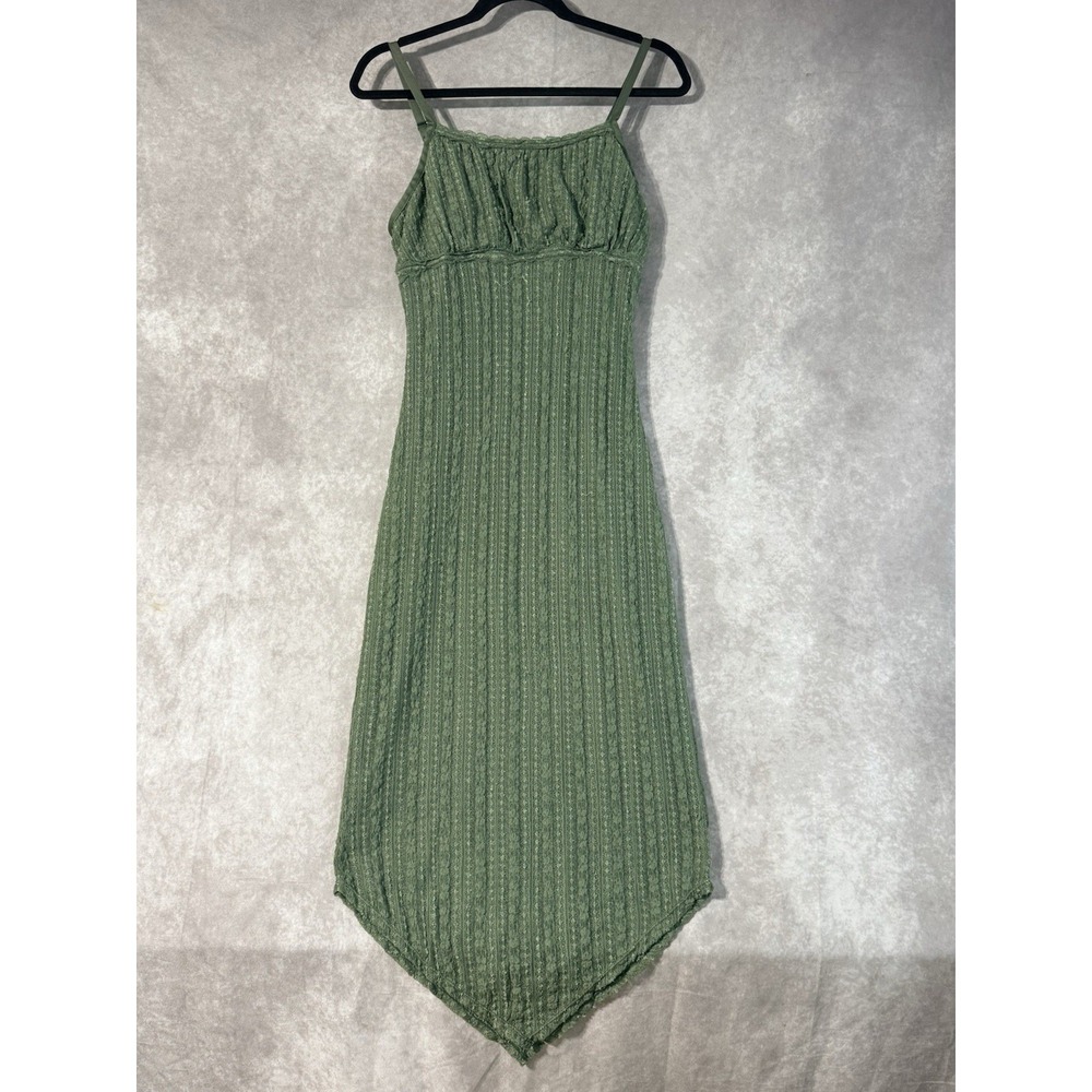 No Boundaries Women's Size M Green Lace Spaghetti Strap Dress